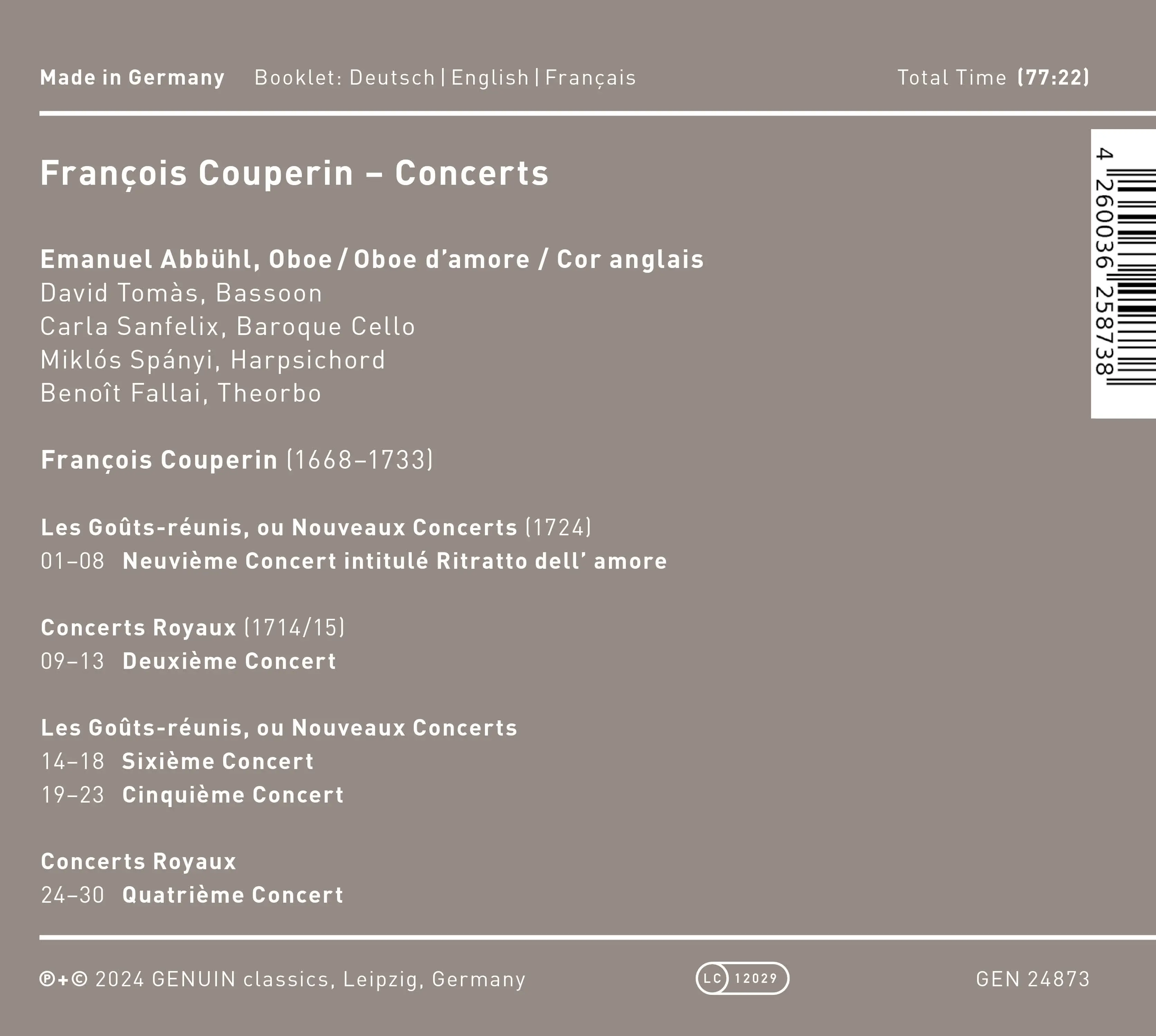 François Couperin – Concerts