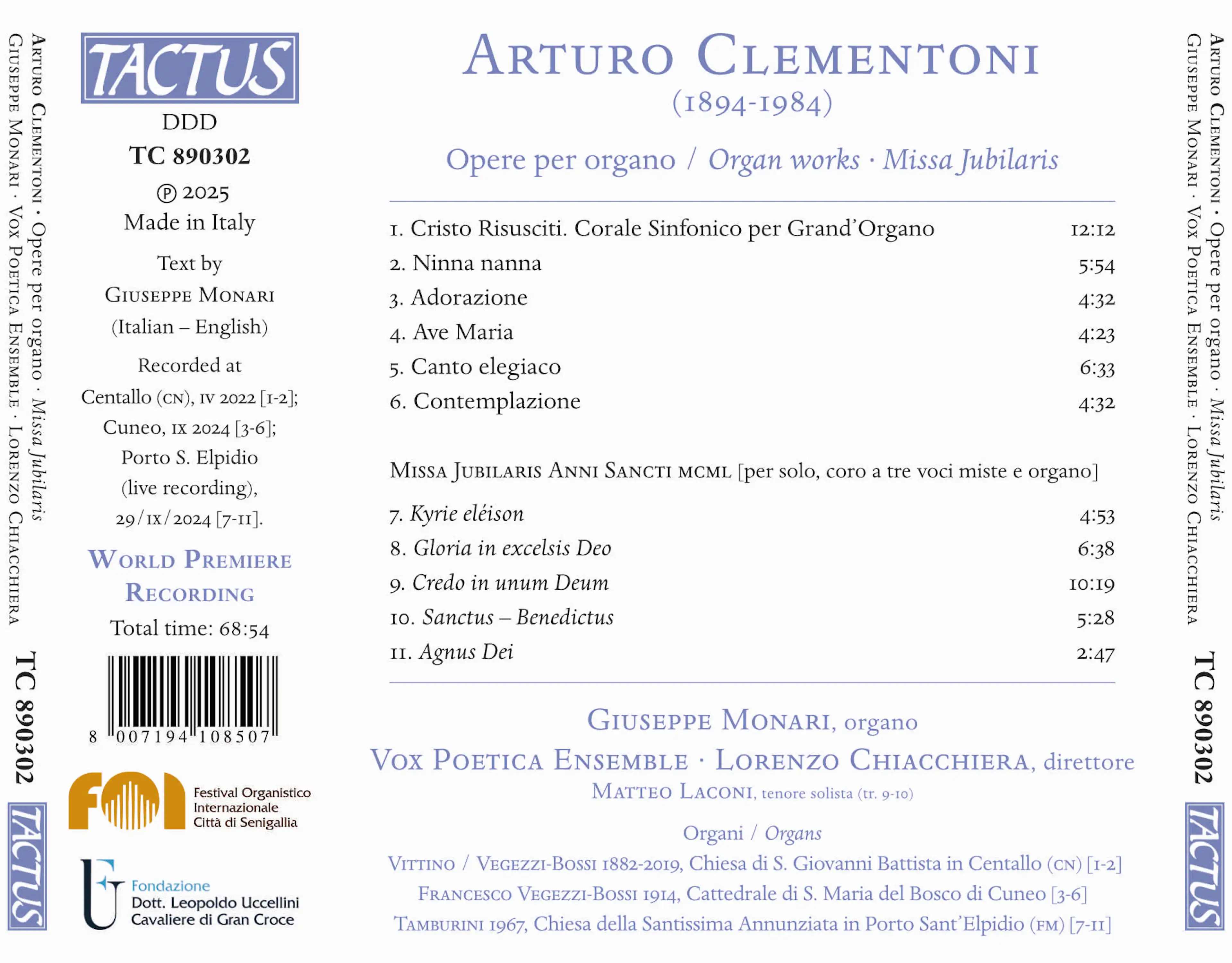 Clementoni: Opere per organo • Missa Jubilaris