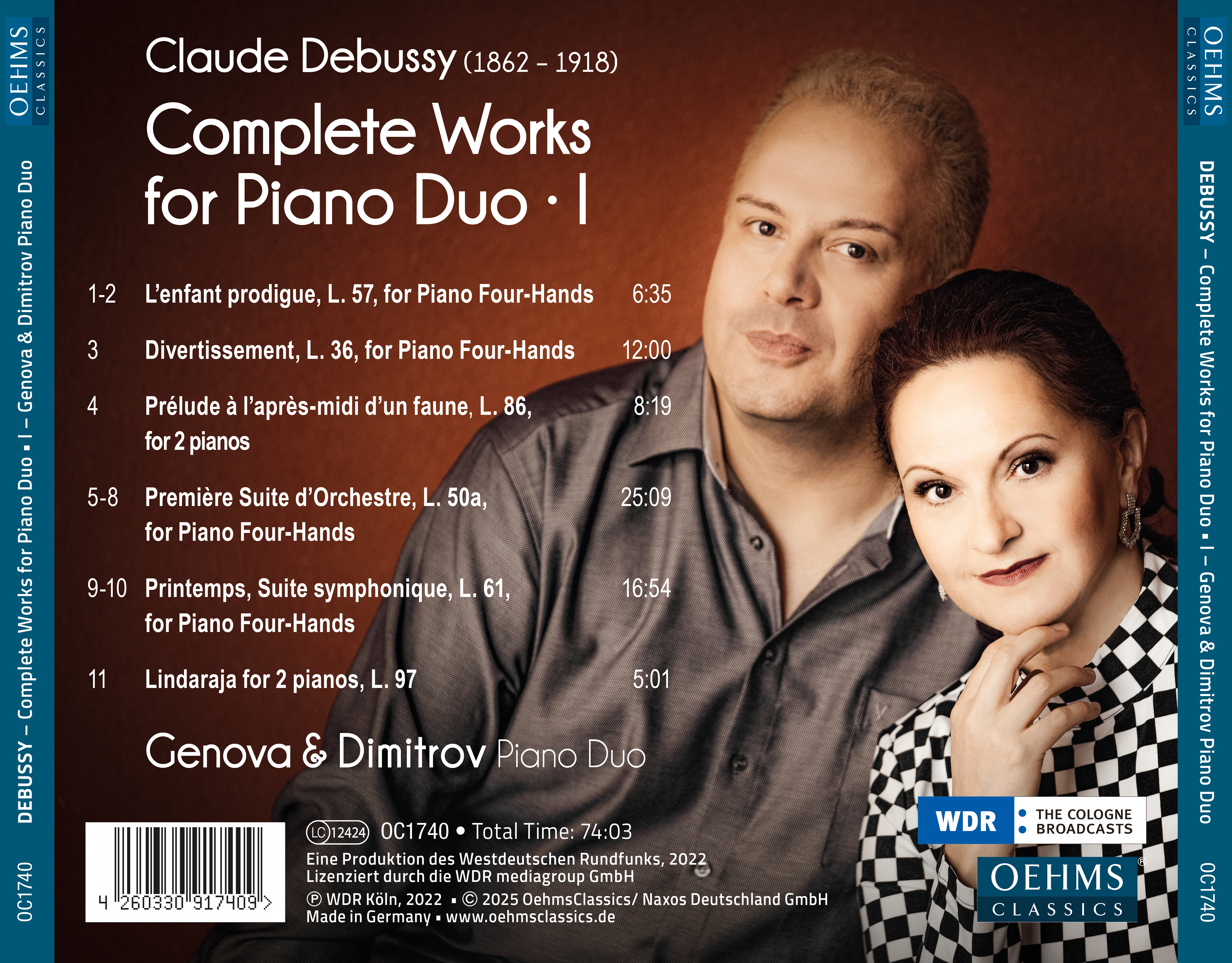 Claude Debussy - Complete Works for Piano Duo Vol. 1