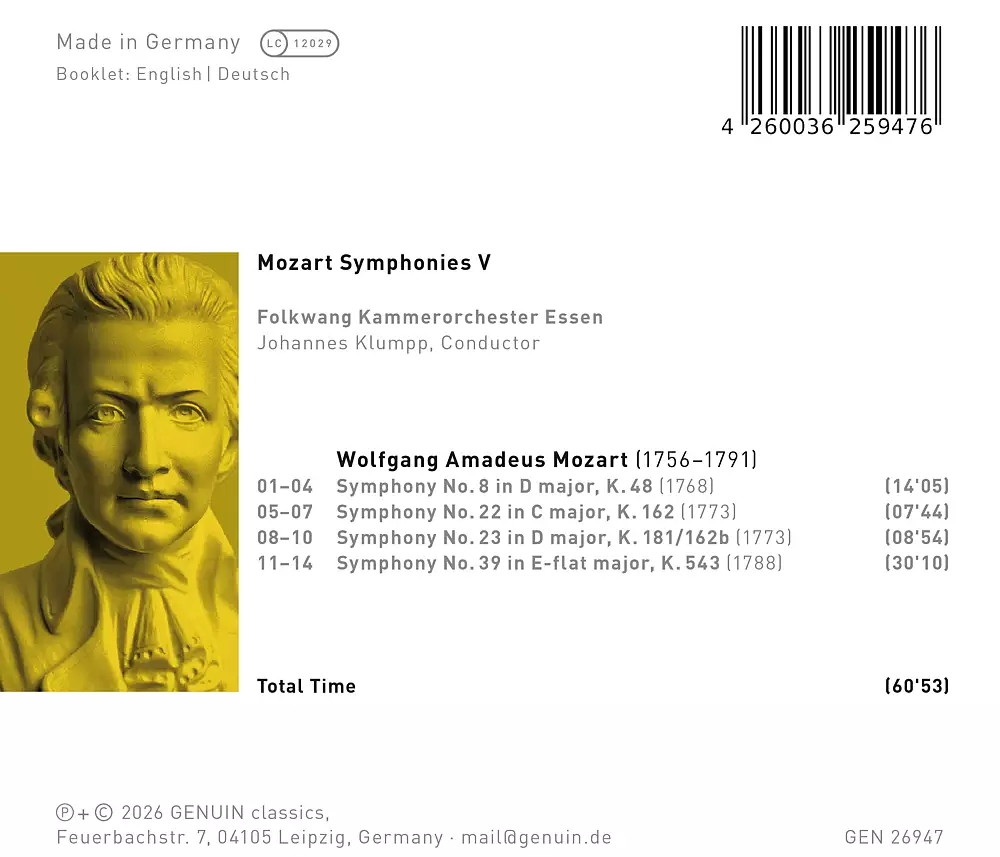Mozart Symphonies V