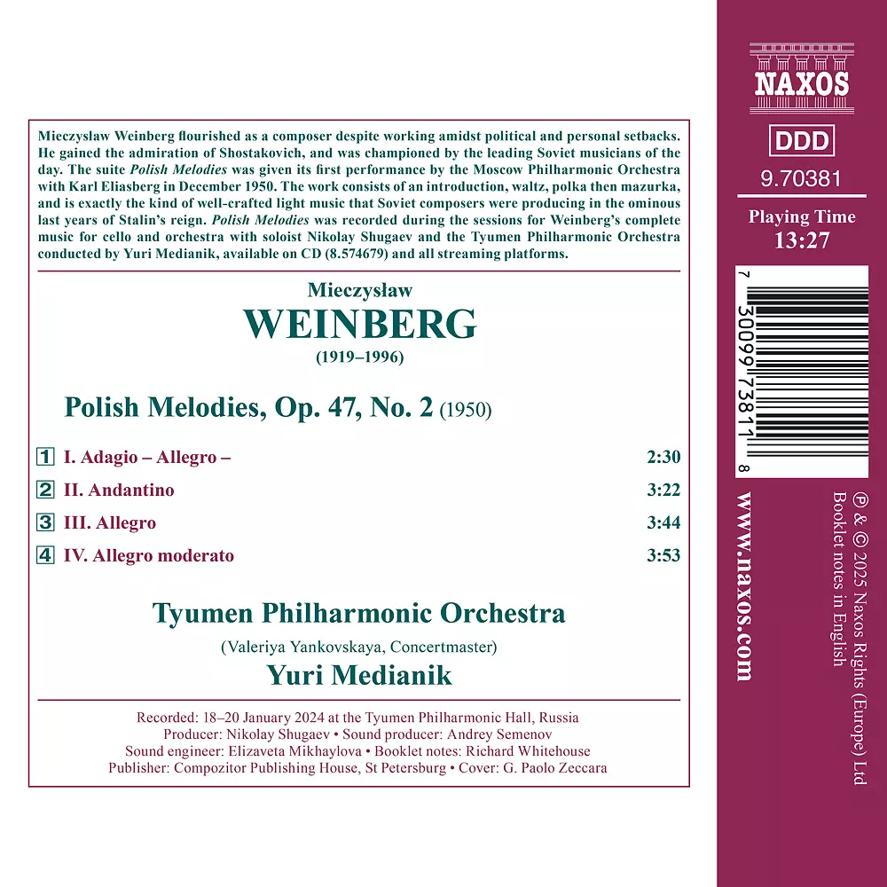 Weinberg: Polish Melodies, Op. 47 No. 2