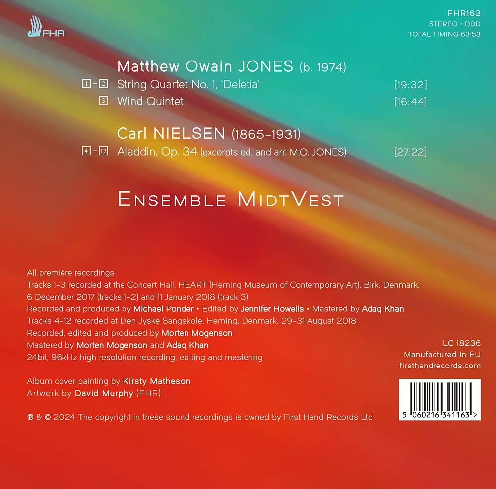 JONES: String Quartet No. 1, Wind Quintet, NIELSEN: Aladdin, Op. 34 (arr. Jones)