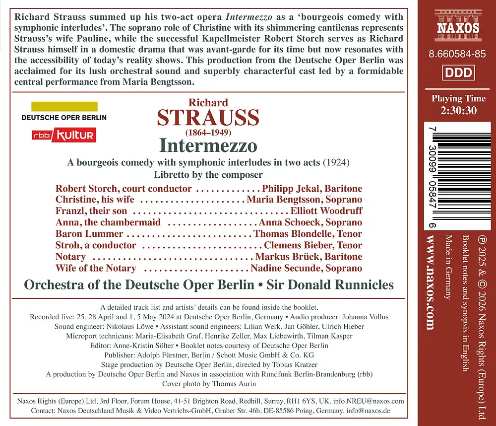 R. Strauss: Intermezzo, Op. 72, TrV 246