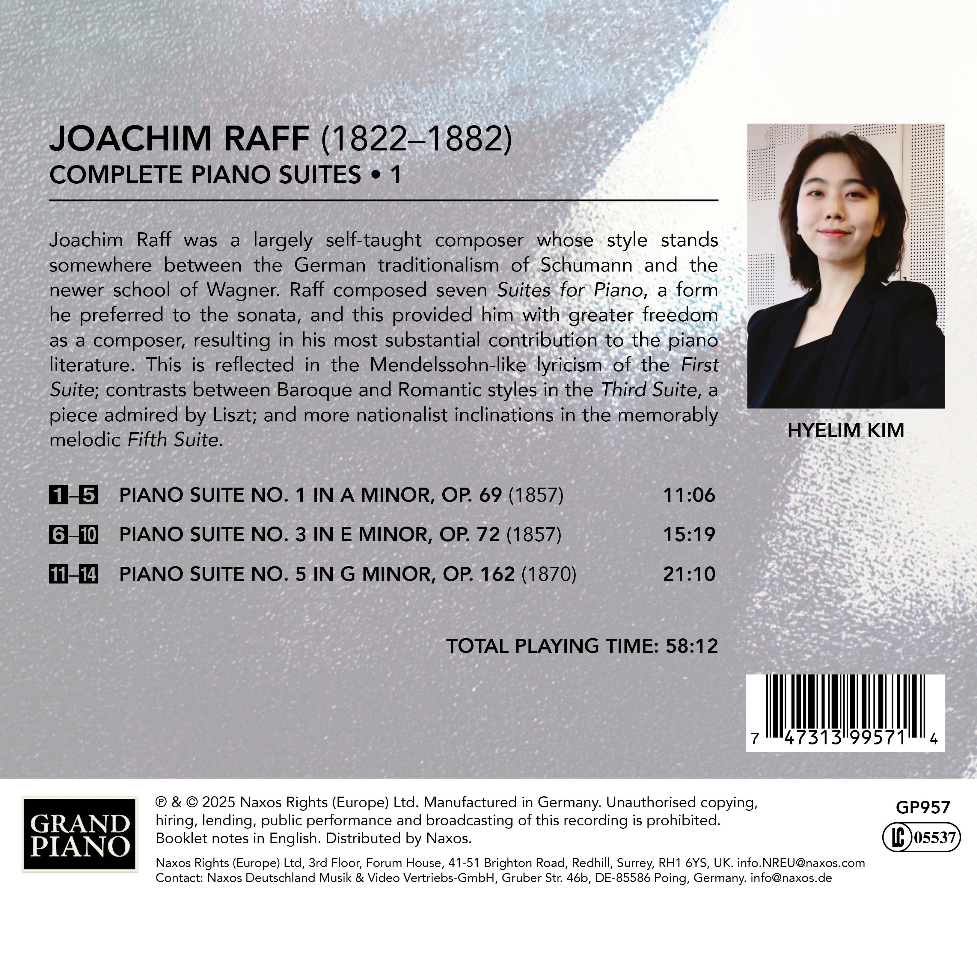Raff: Complete Piano Suites, Vol. 1