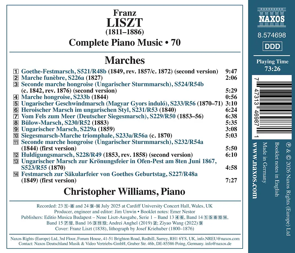 Liszt: Complete Piano Music, Vol. 70