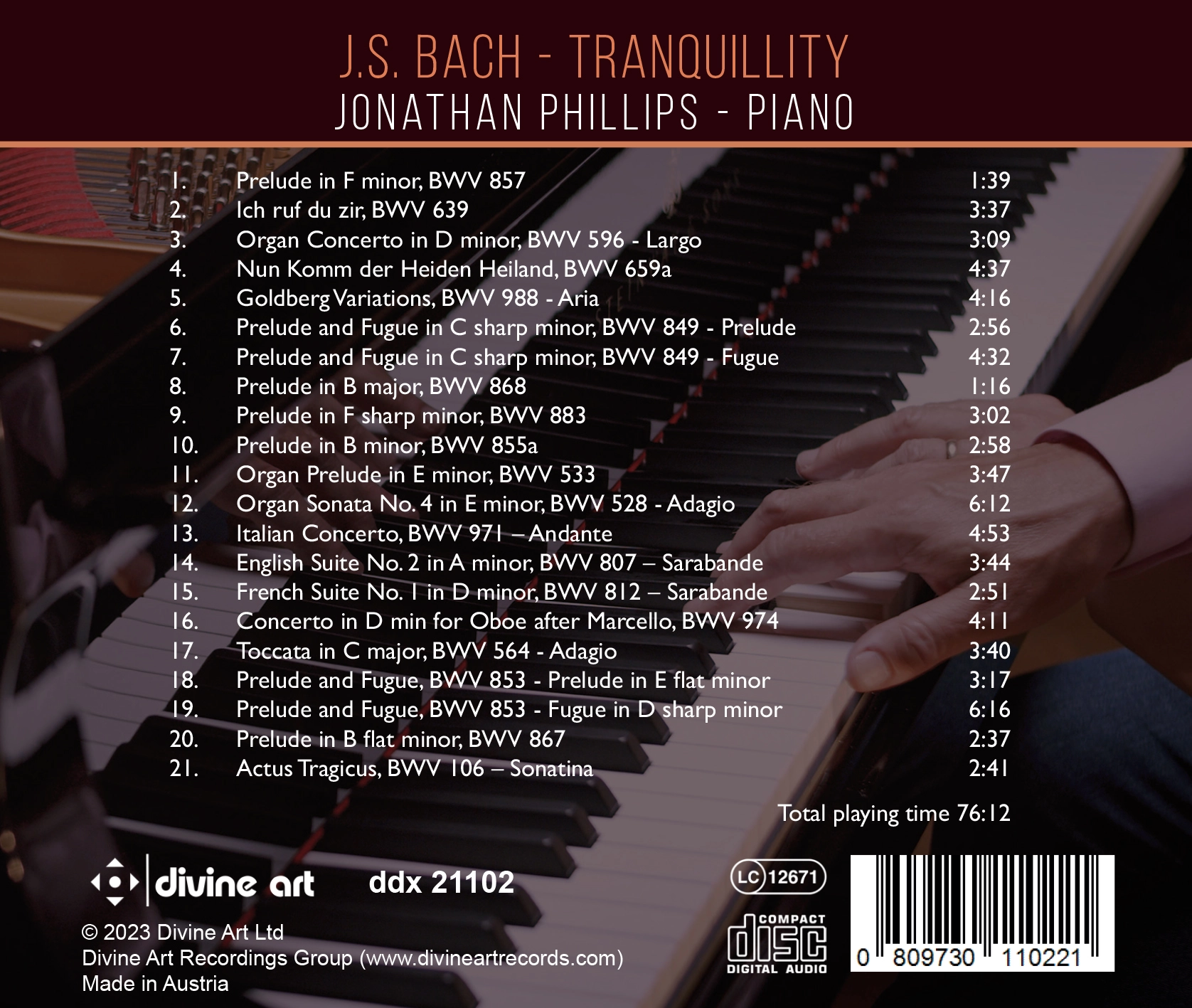 J.S. Bach: Tranquillity