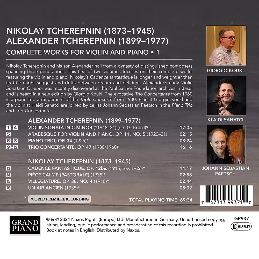 A. & N. Tcherepnin: Complete Works for Violin & Piano, Vol. 1