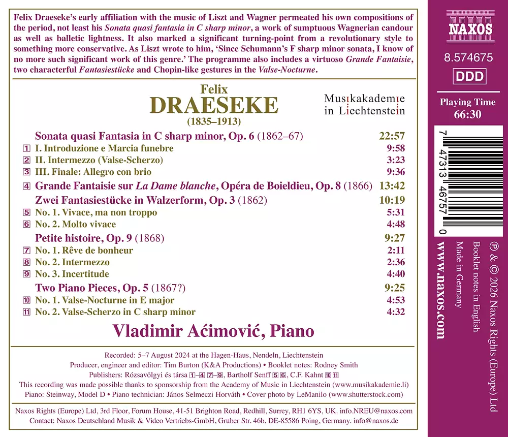 Draeseke: Piano Works
