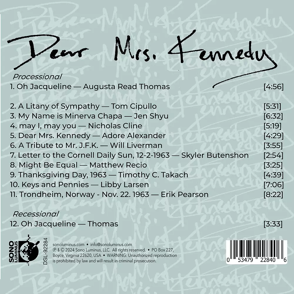 Dear Mrs. Kennedy