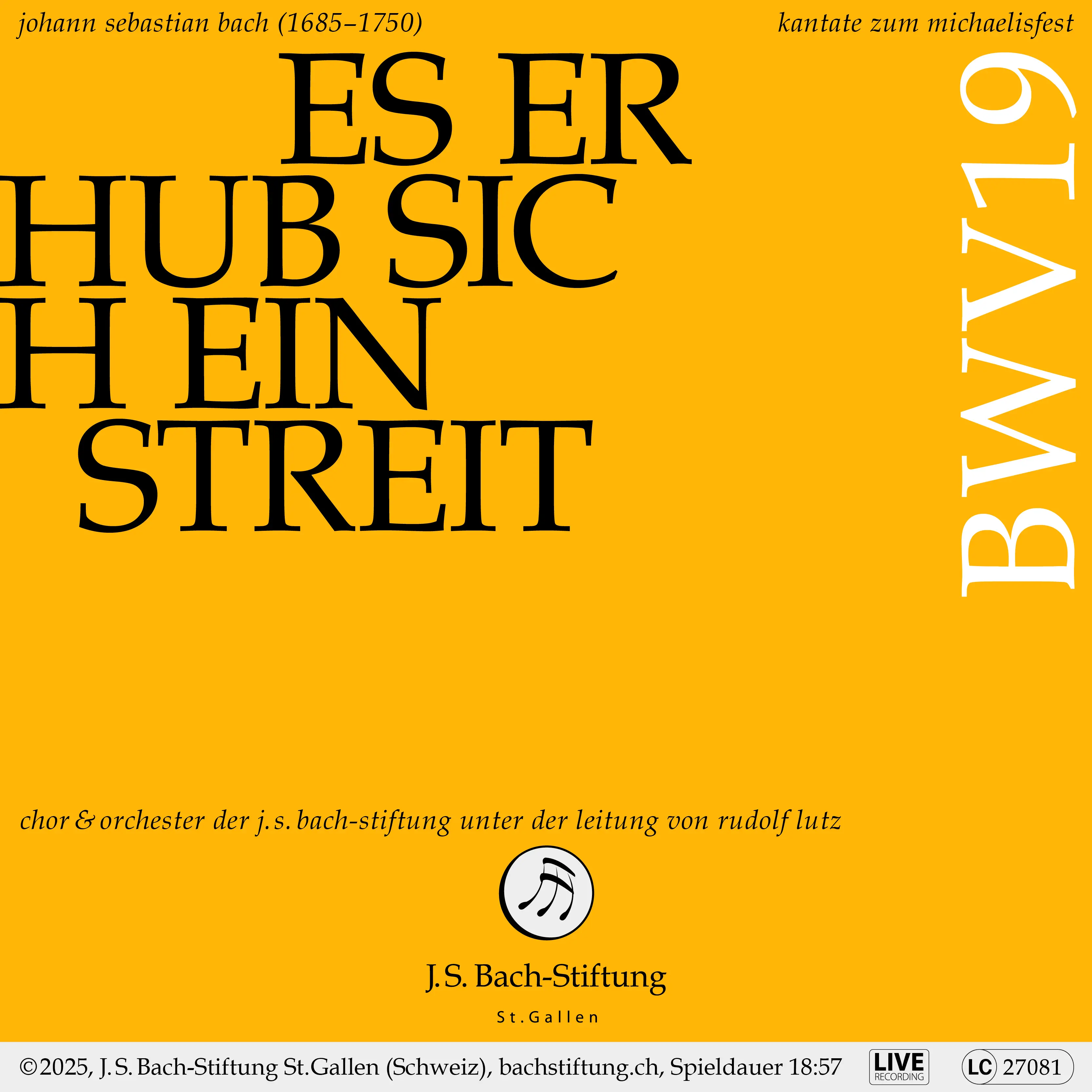 Es erhub sich ein Streit, BWV 19