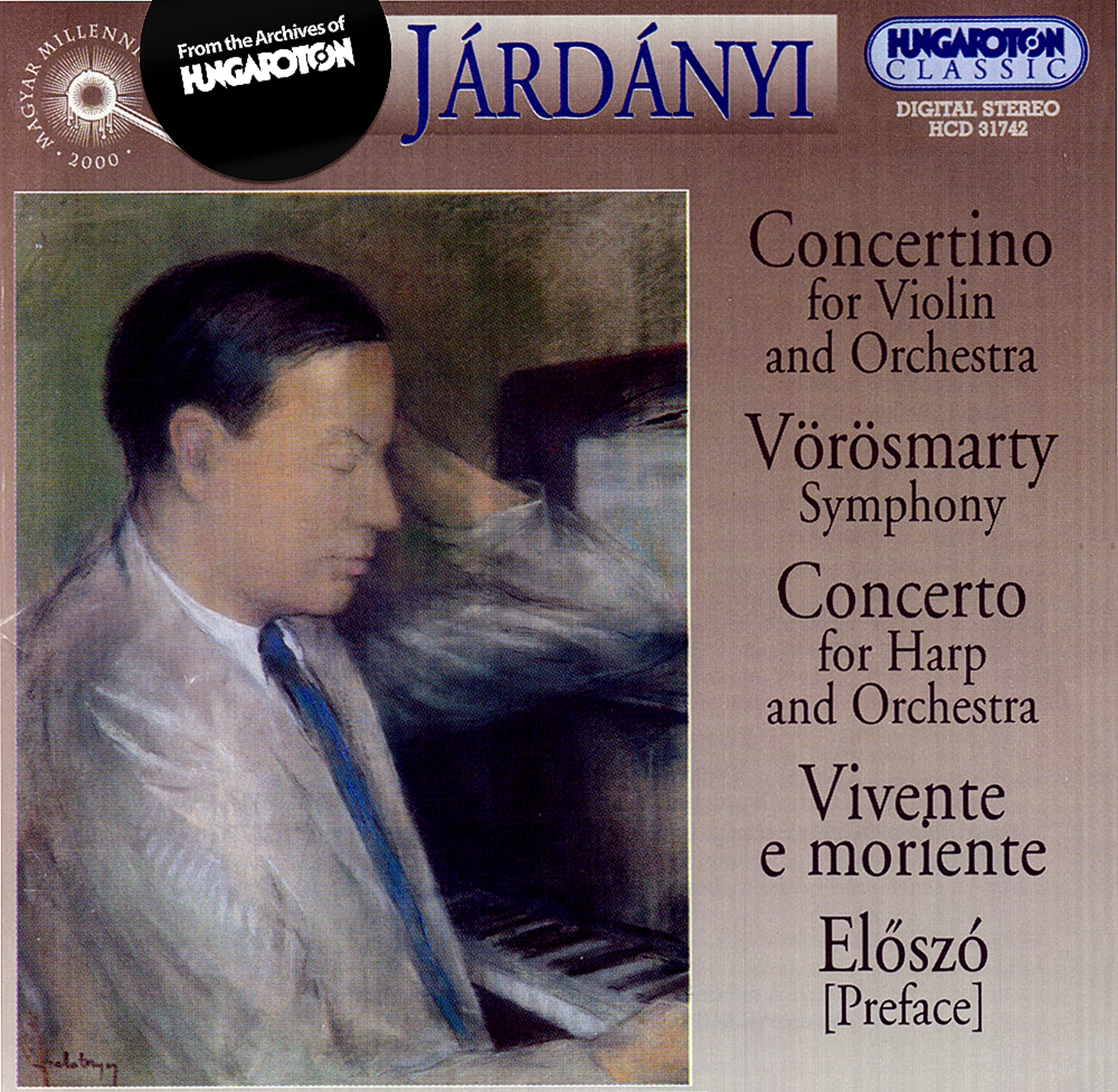Jardanyi: Violin Concertino / Symphony, "Vorosmarty" / Harp Concerto