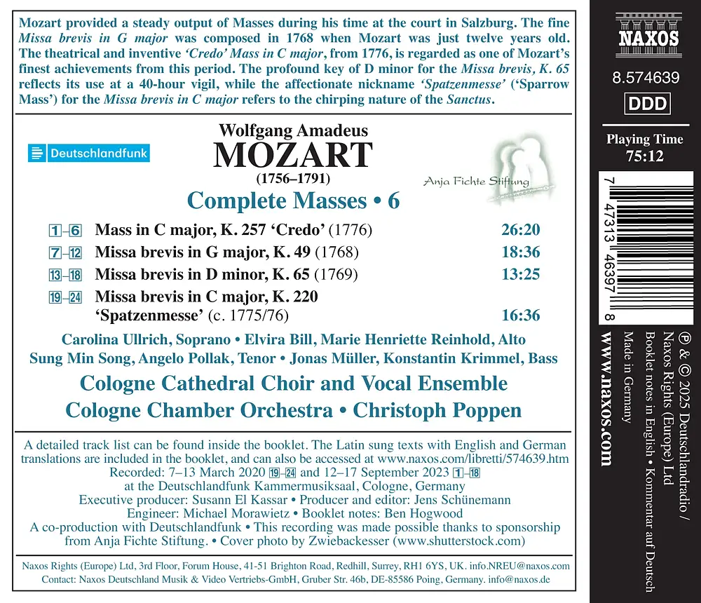 Mozart: Complete Masses, Vol. 6