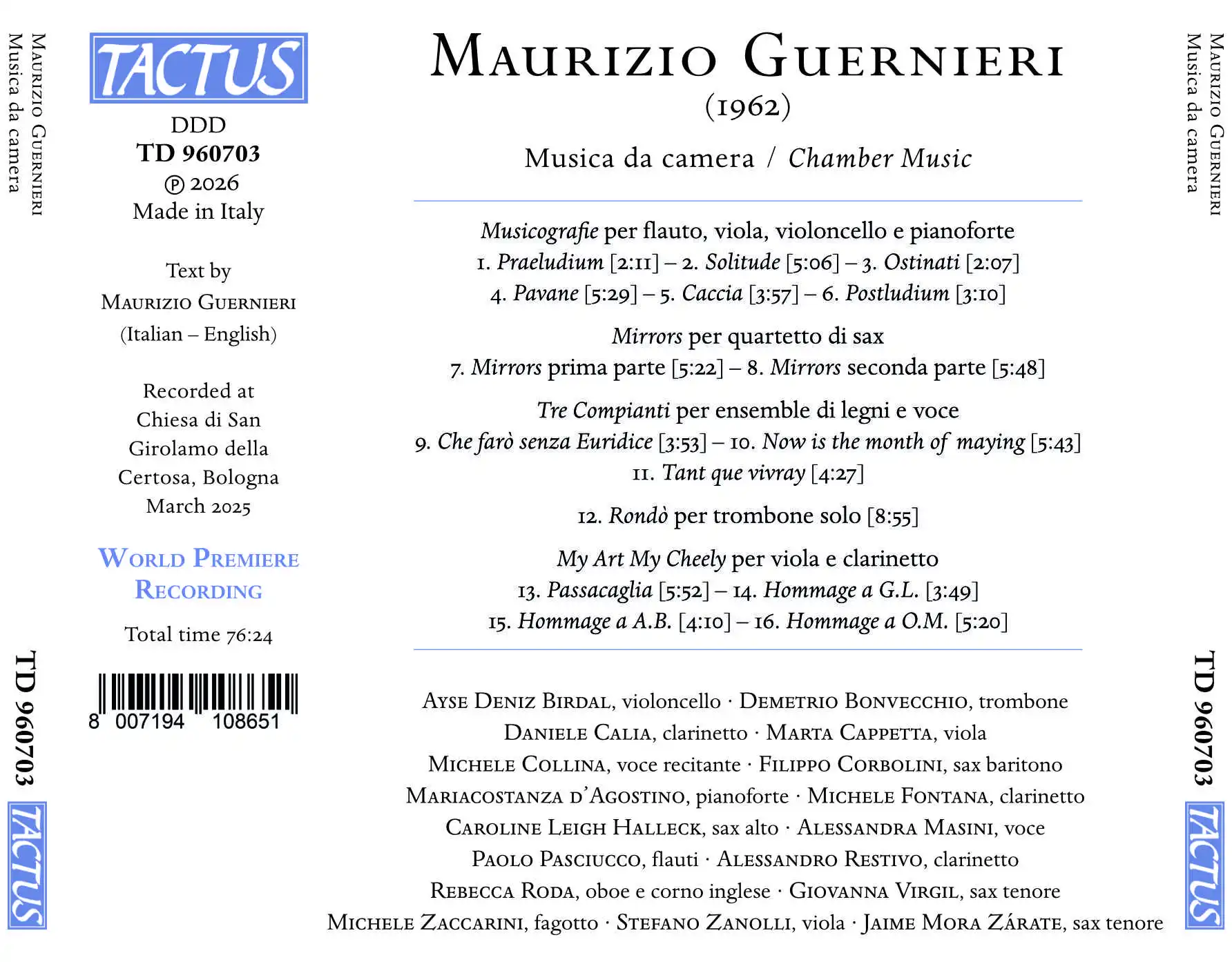 Guernieri: Musica da Camera