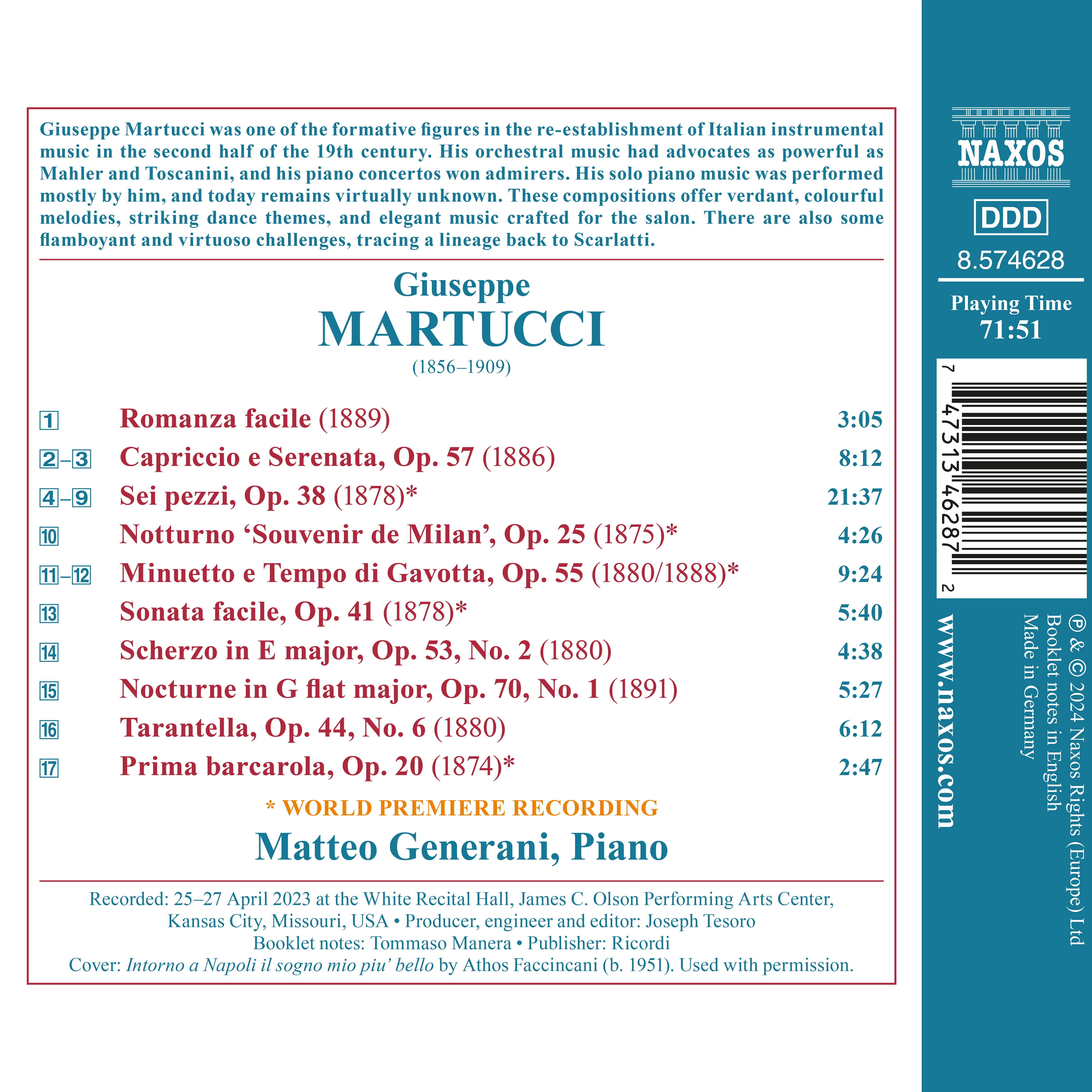 Martucci: Piano Works
