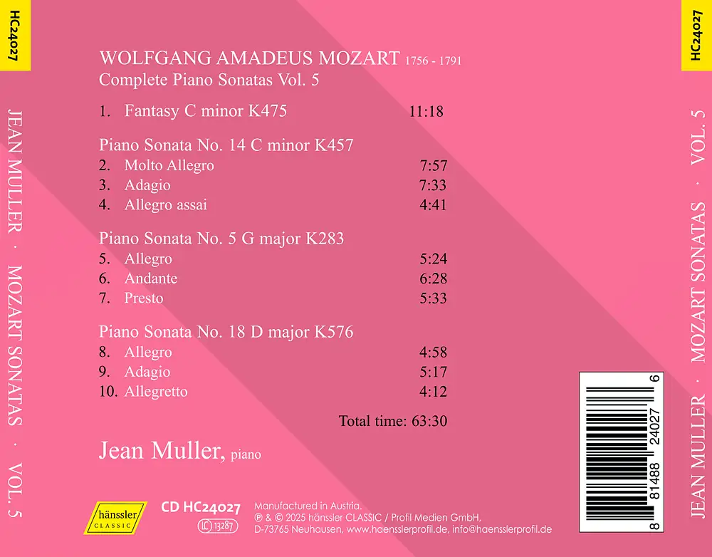W.A.Mozart - Complete Piano Sonatas - Vol.5