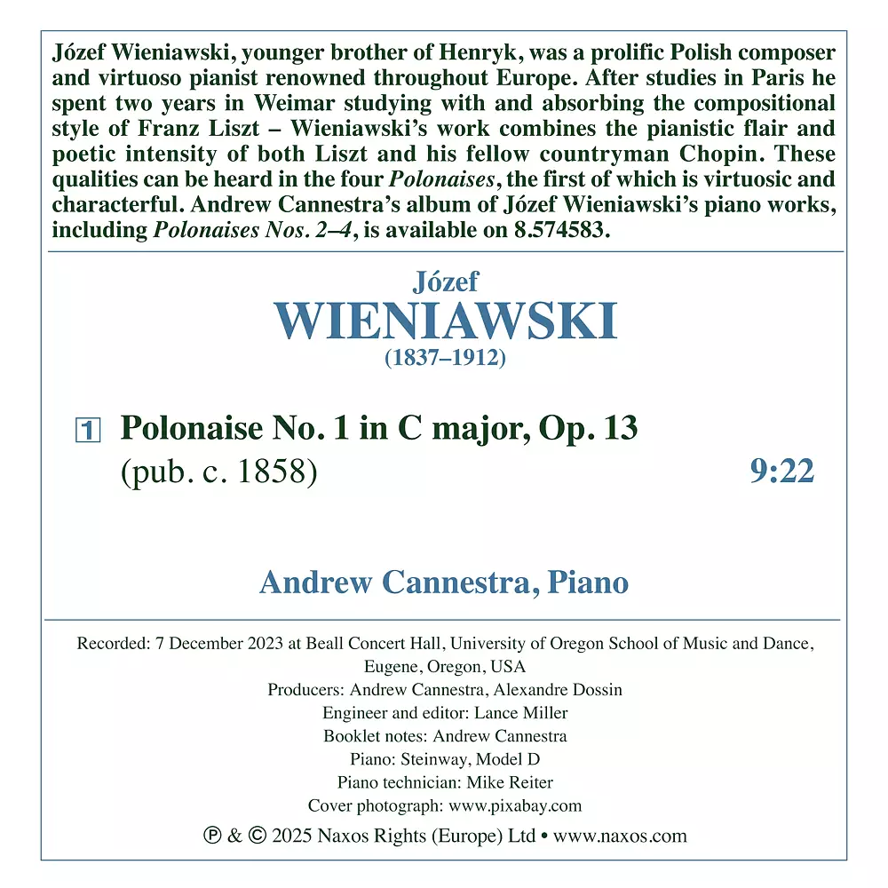 J. Wieniawski: Polonaise No. 1 in C Major, Op. 13