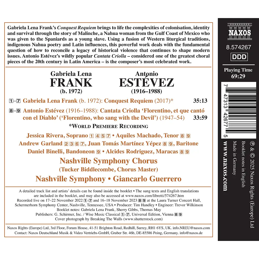 G. L. Frank: Conquest Requiem - A. Estévez: Cantata Criolla