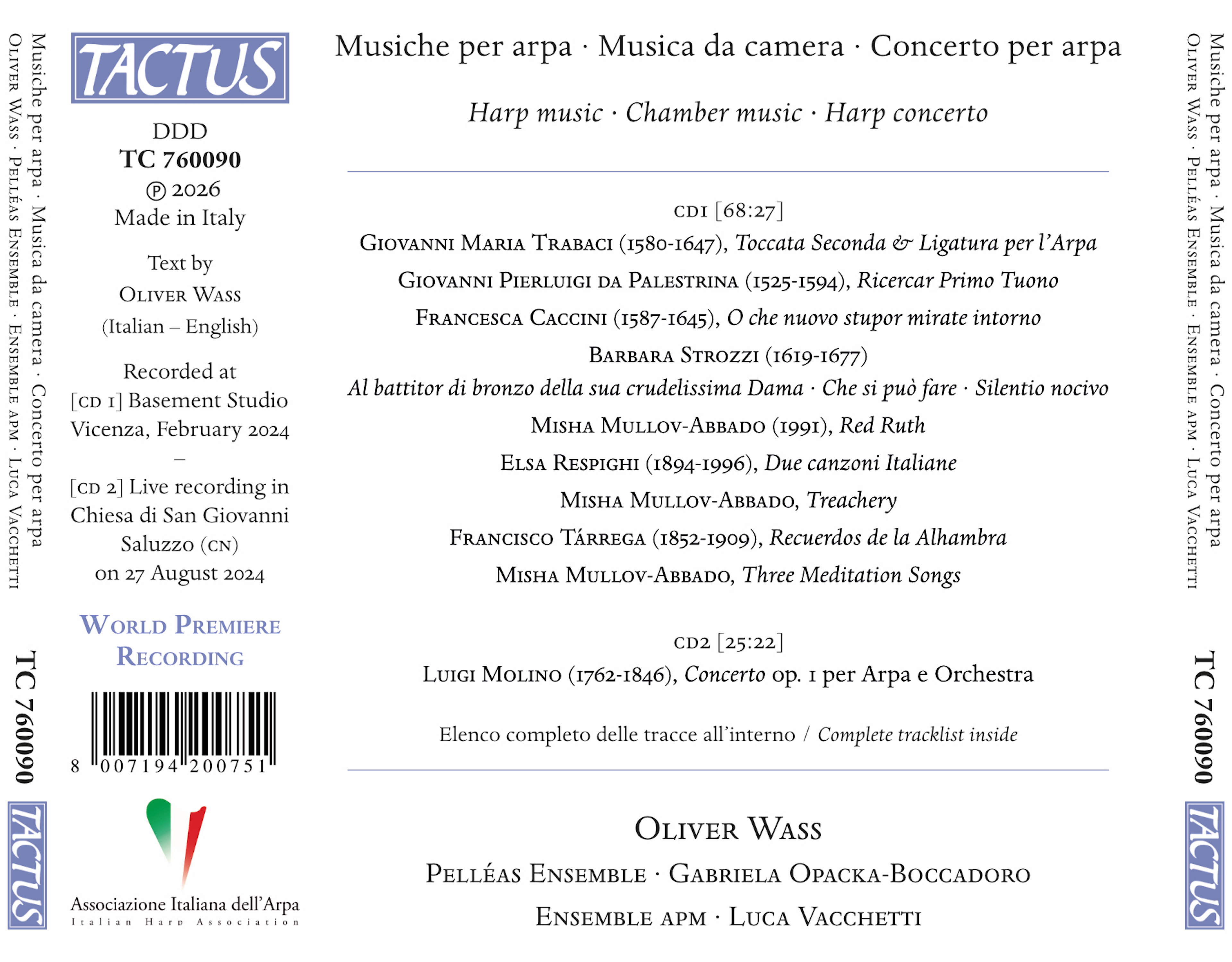 VV.AA. Harp music · Chamber music · Harp concerto
