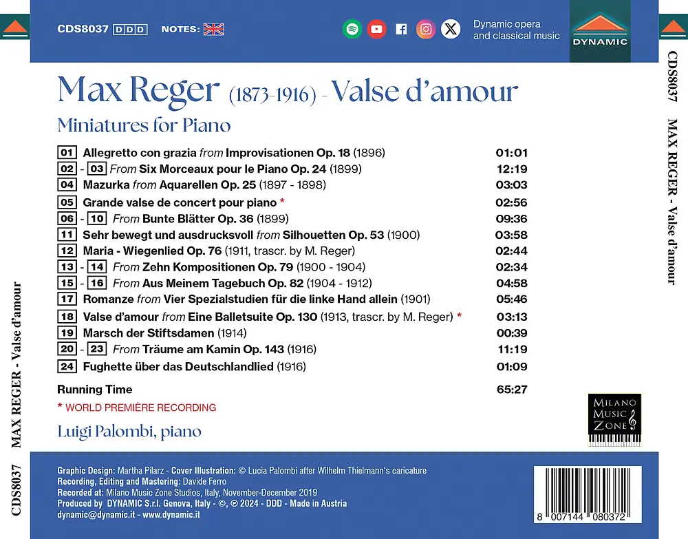 Max Reger - Valse d'amour, Miniatures for Piano