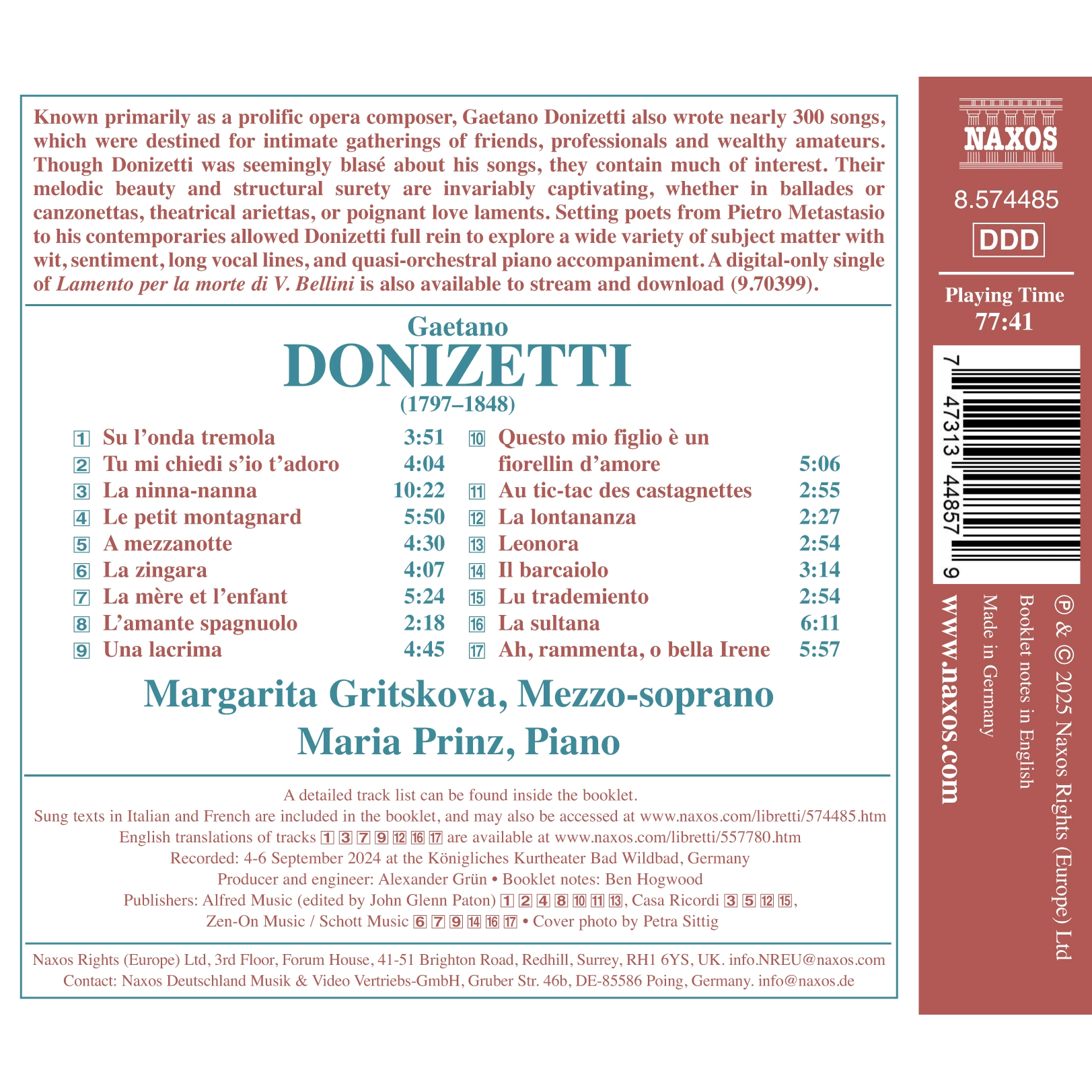 Donizetti: Songs