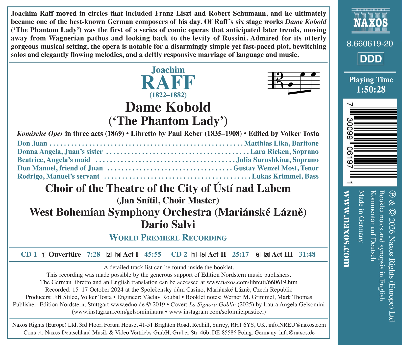Raff: Dame Kobold, Op. 154
