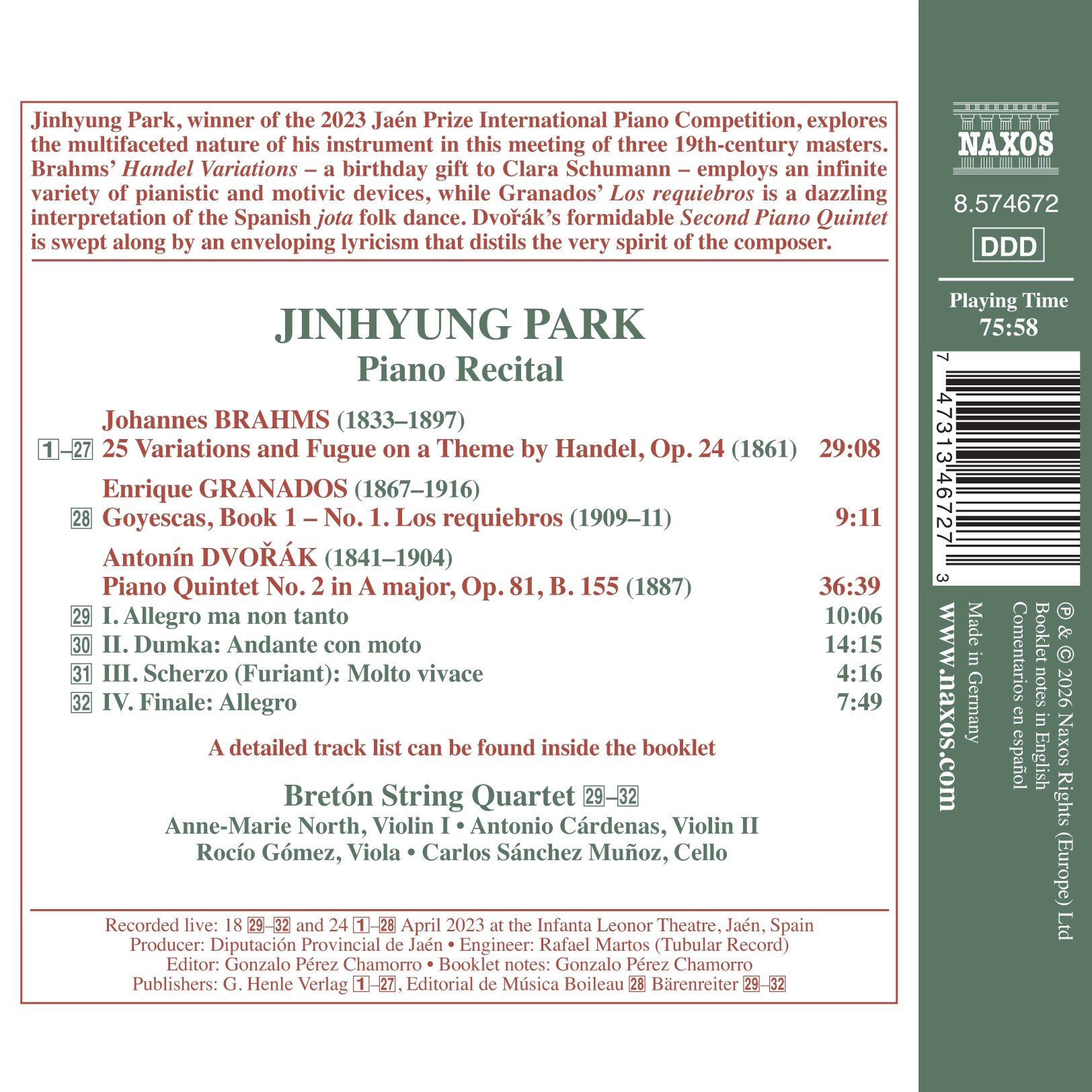 Jinhyung Park Piano Recital