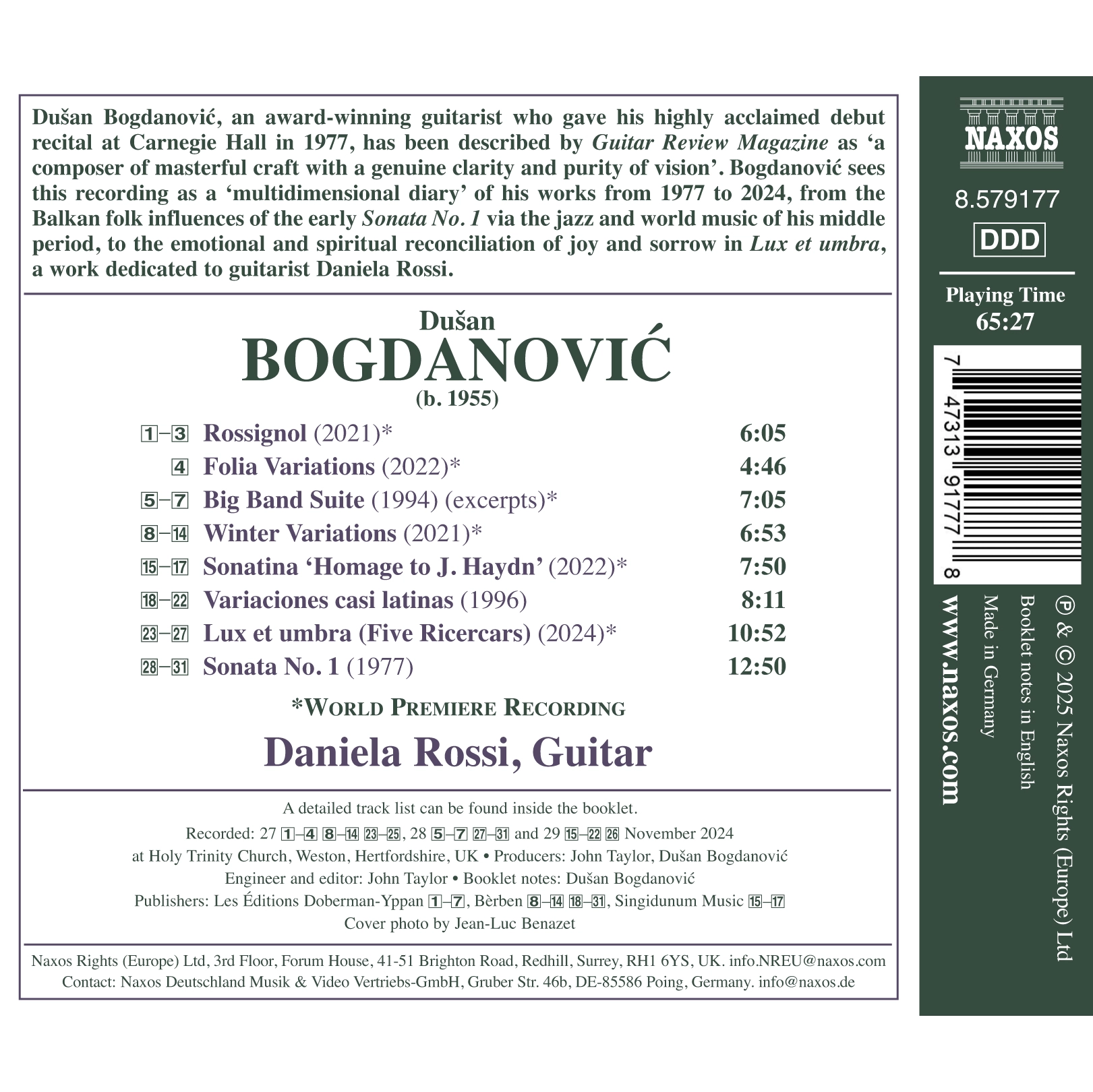 Bogdanović: Guitar Works