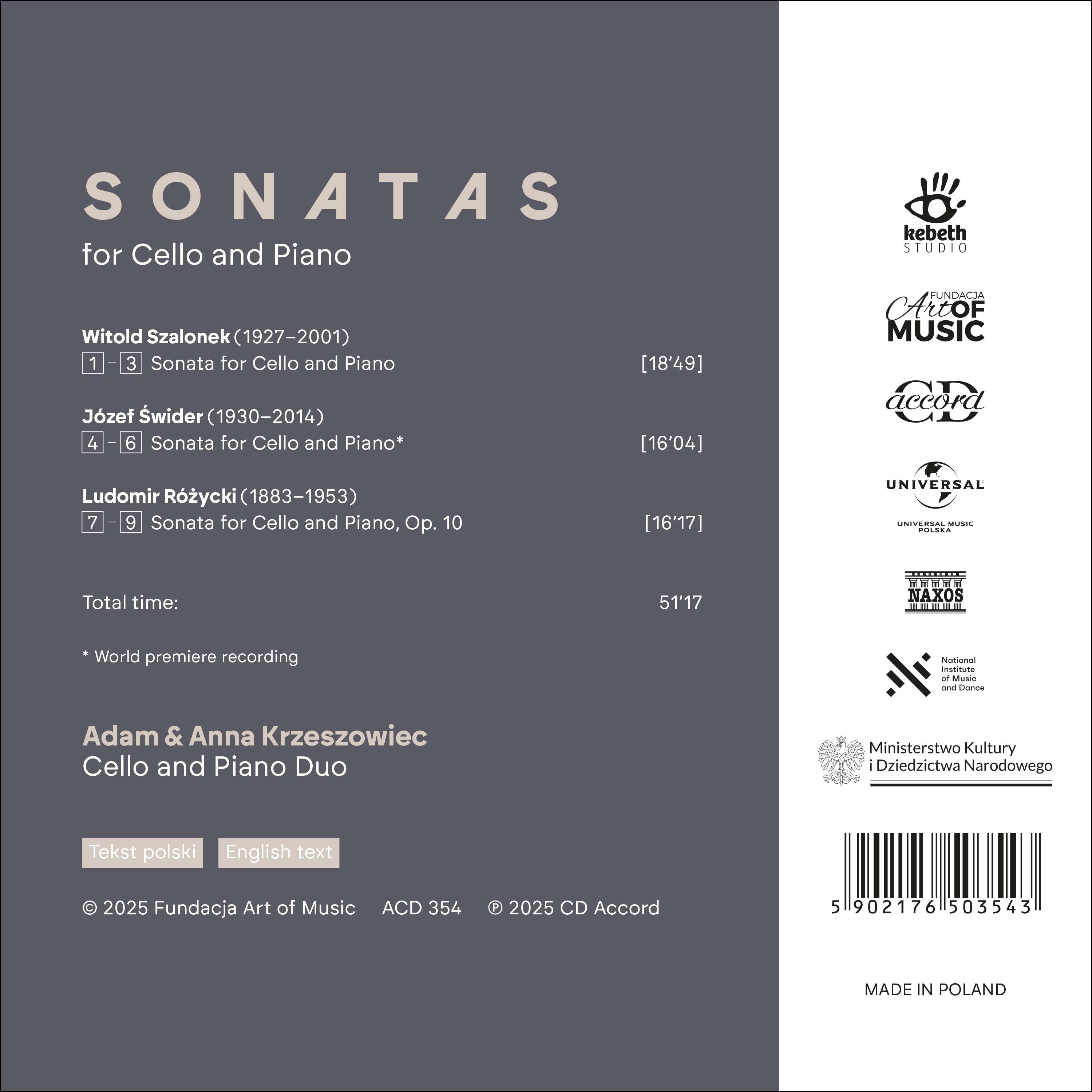 Sonatas for Cello and Piano