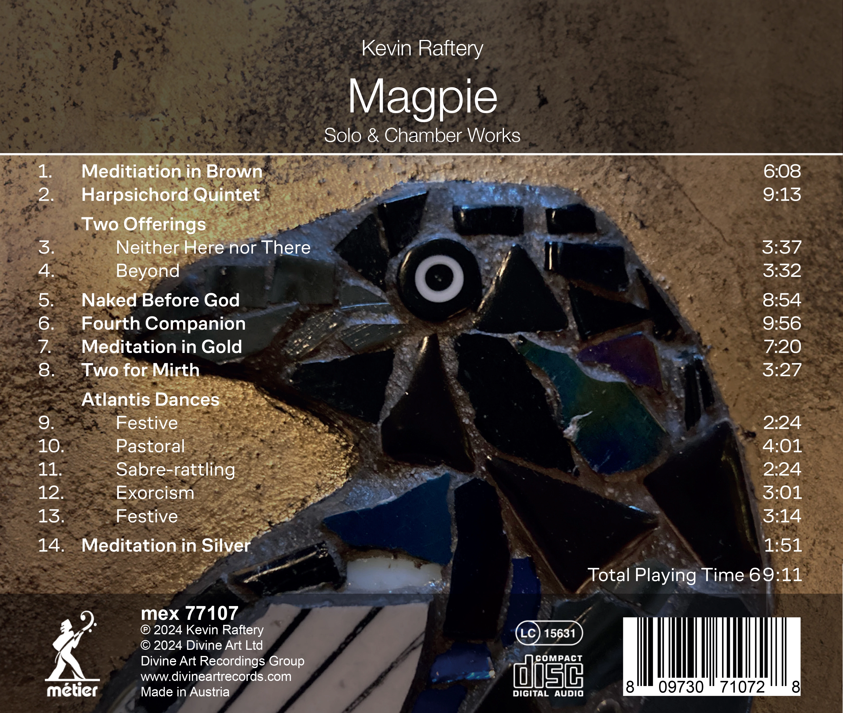 Magpie: Solo & Chamber Works by Kevin Raftery