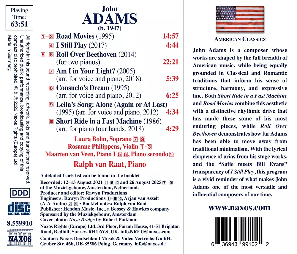 John Adams: Piano, Vocal & Chamber Works