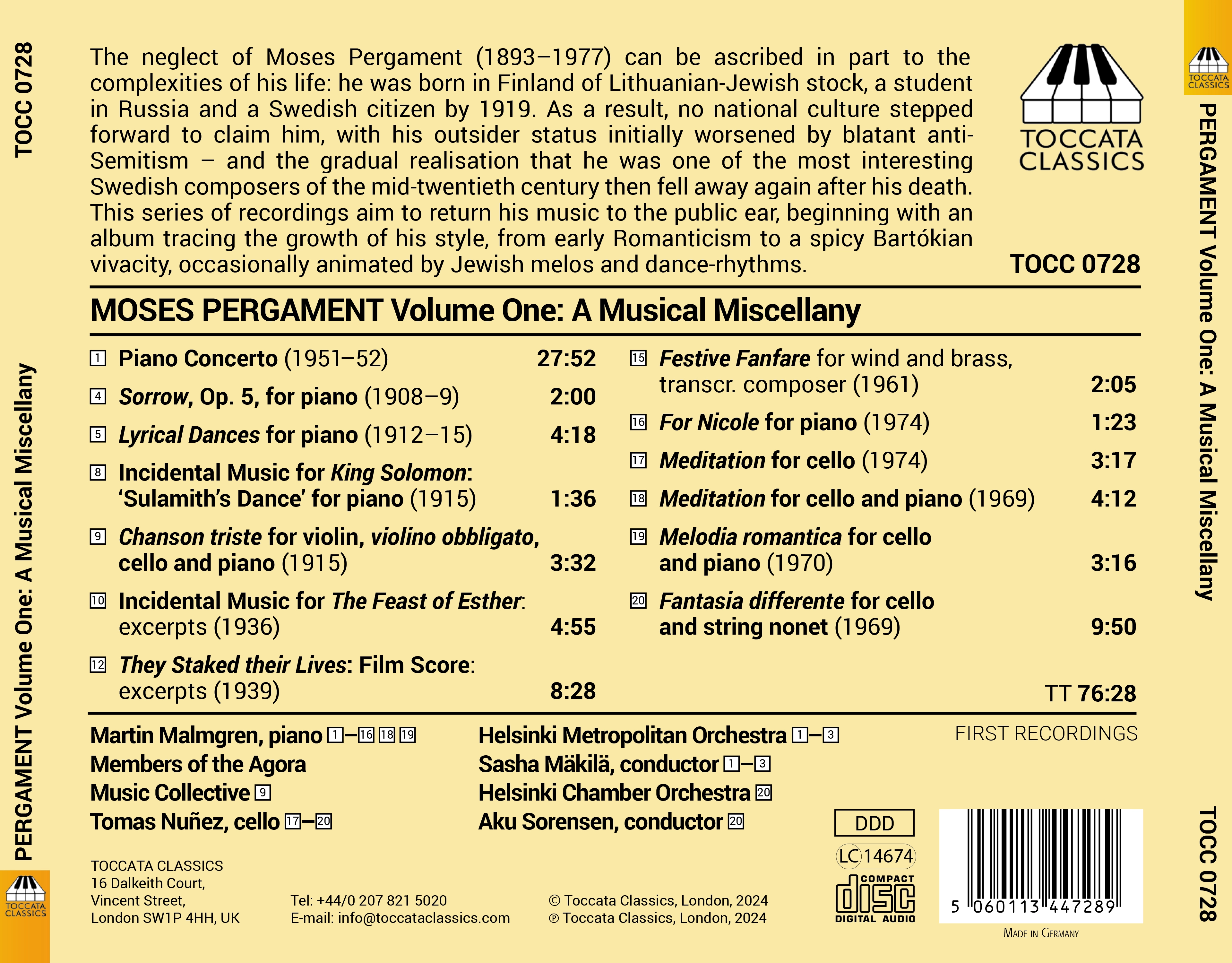 Pergament: A Musical Miscellany, Vol. 1