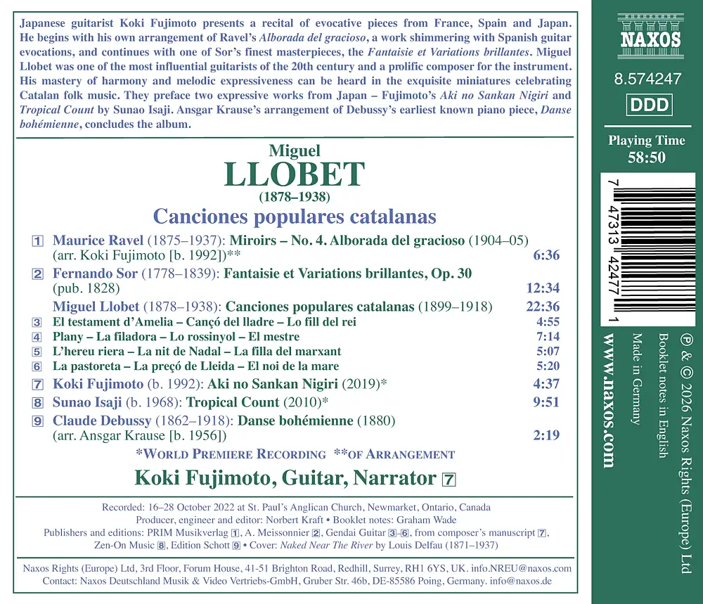 Llobet: Canciones populares catalanas
