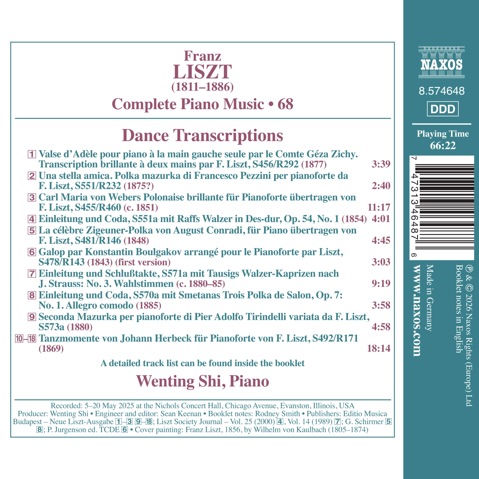 Liszt: Complete Piano Music, Vol. 68