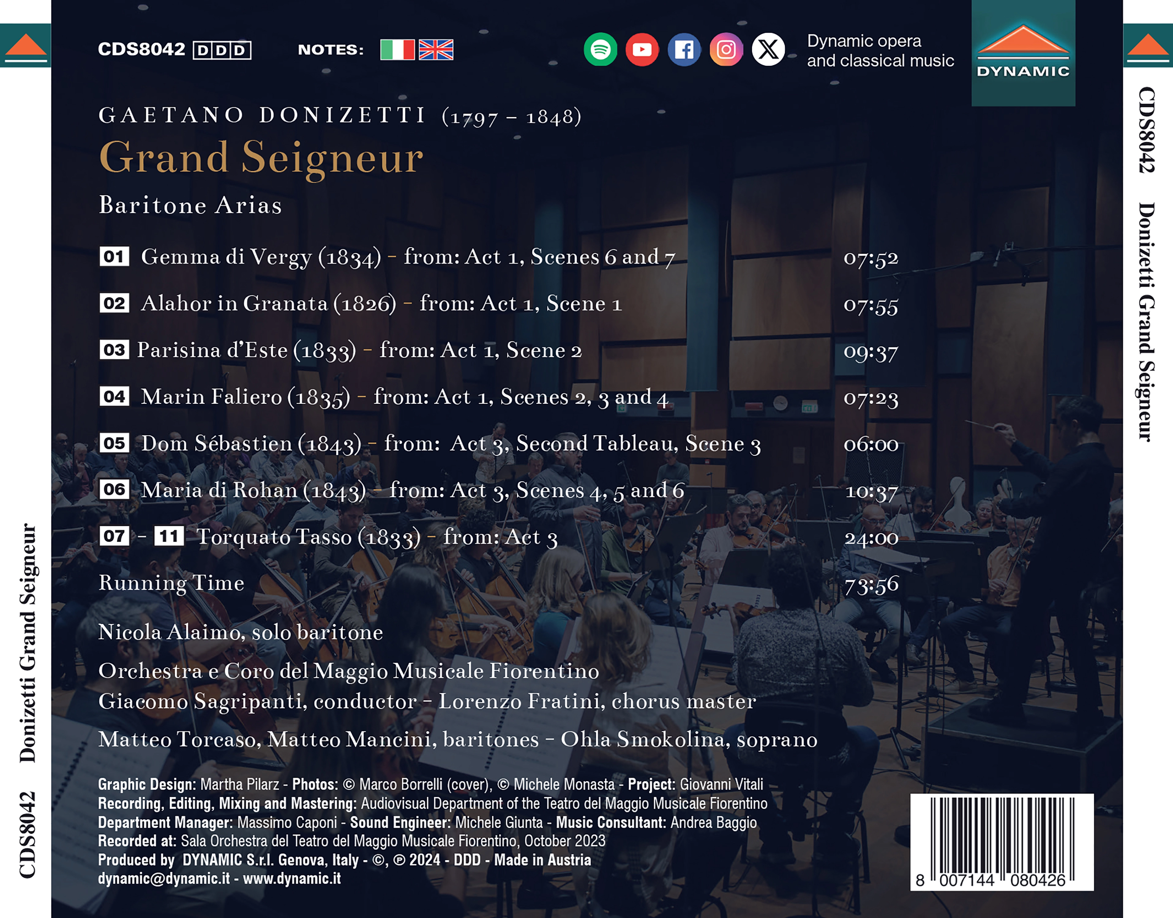 Donizetti Grand Seigneur, Baritone arias