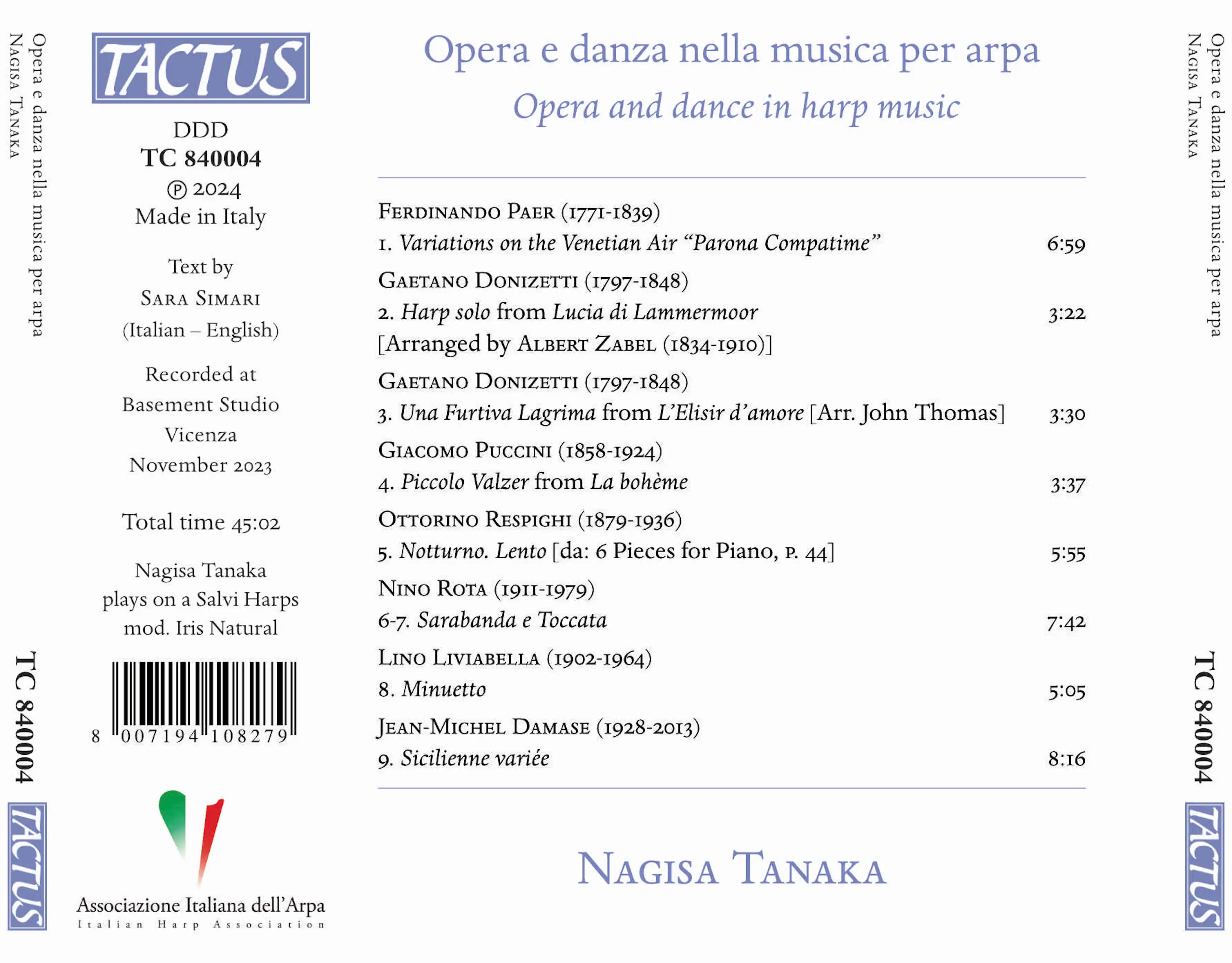 Opera e danza nella musica per arpa