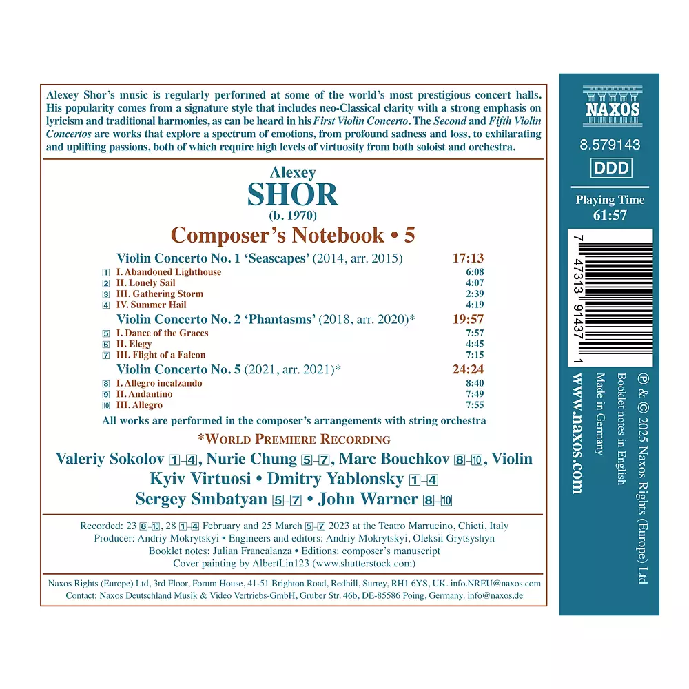 Alexey Shor: Composer's Notebook, Vol. 5