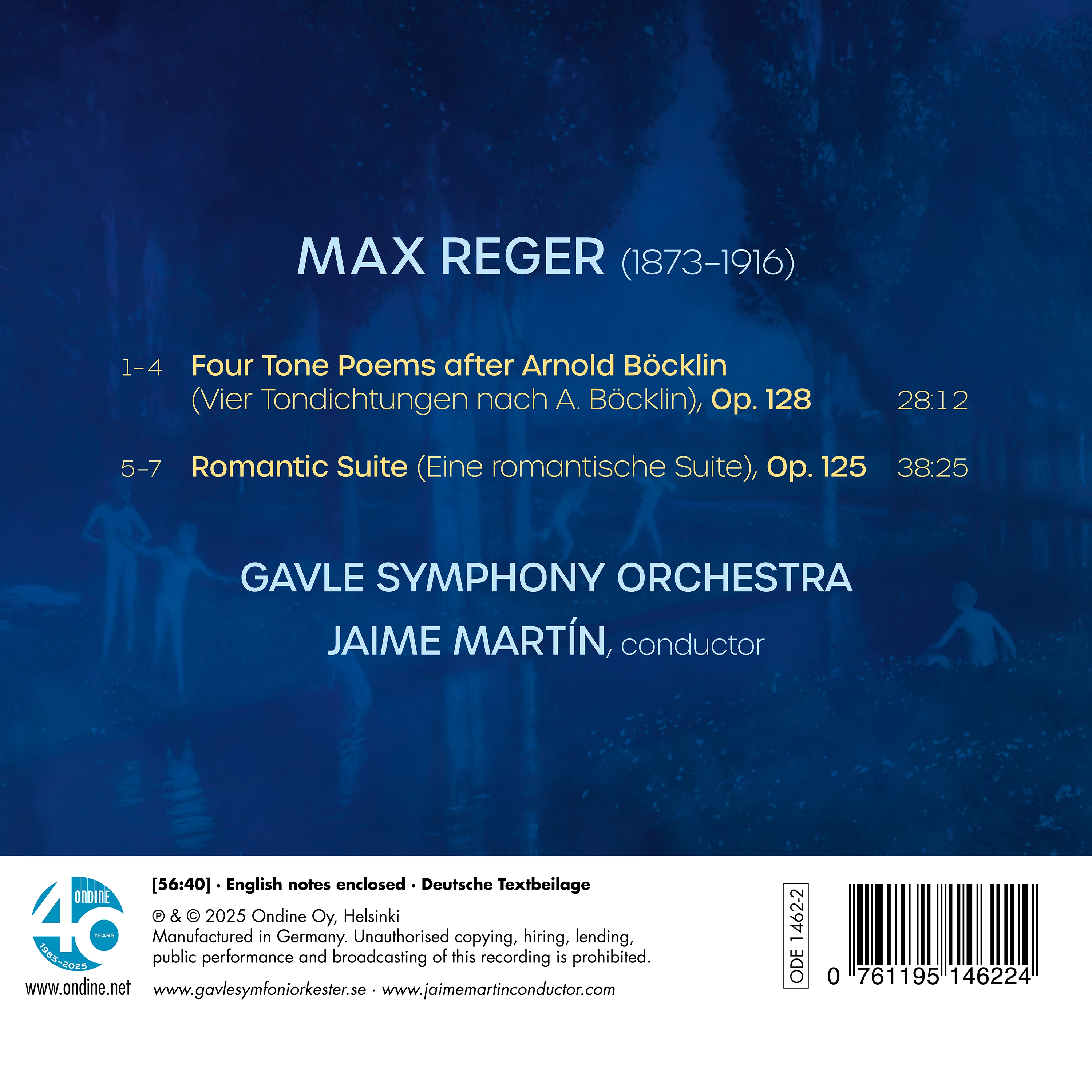 Max Reger: Four Tone Poems after Böcklin; Romantic Suite