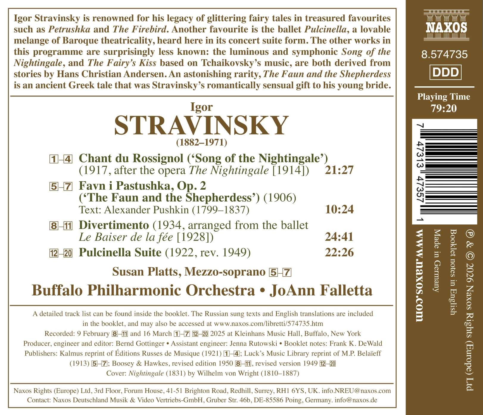Stravinsky: Fairy Tales