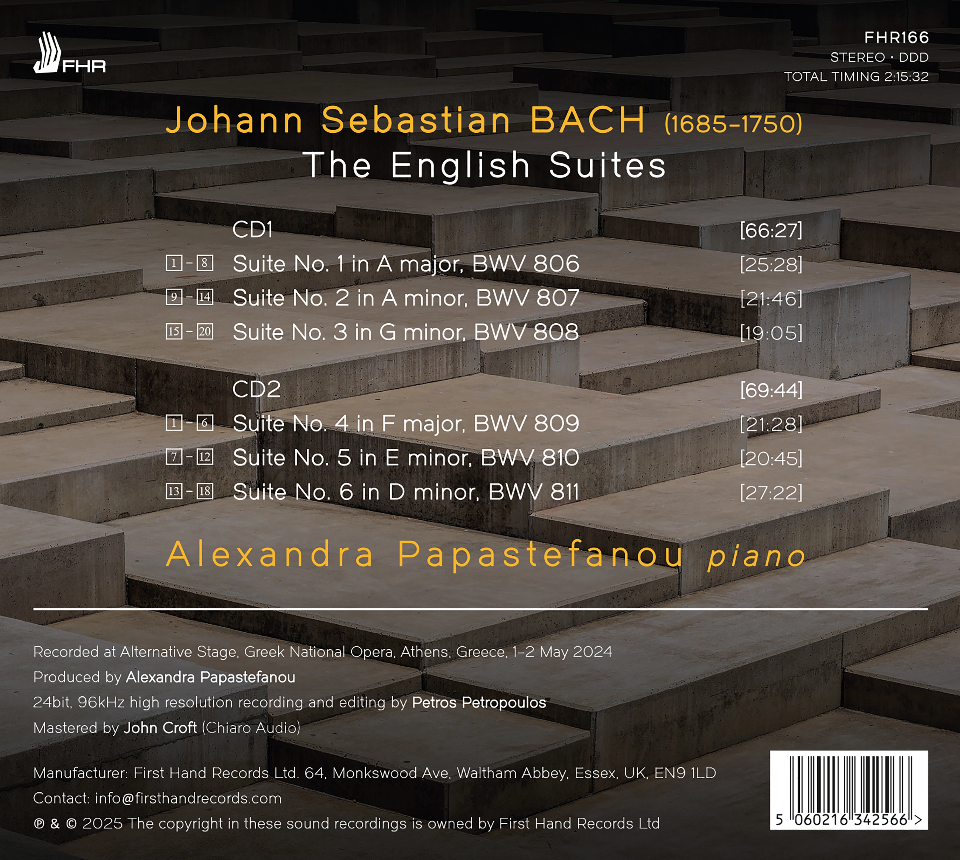 J.S. Bach: The English Suites, BWV 806-811
