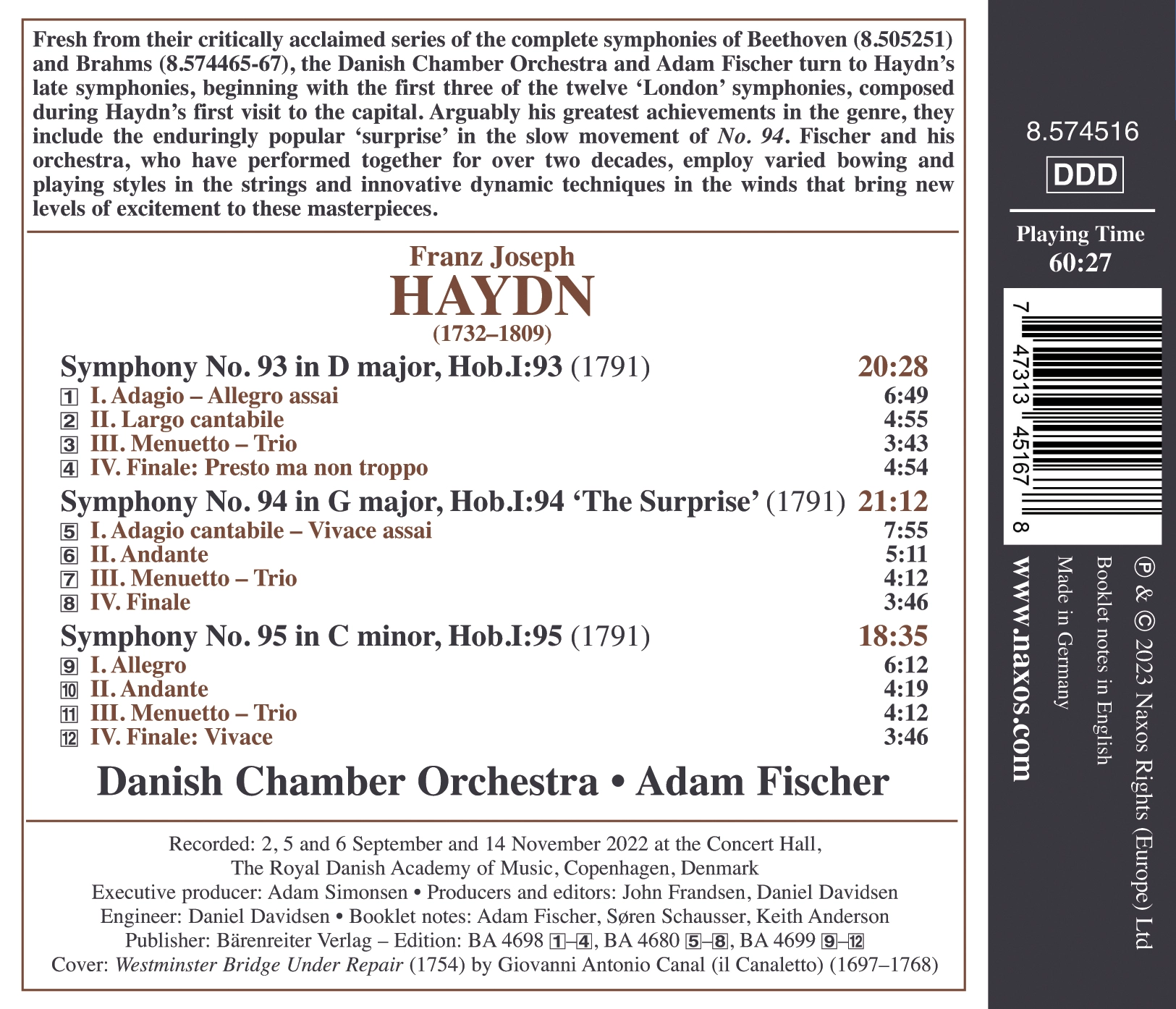 Haydn: Late Symphonies, Vol. 1