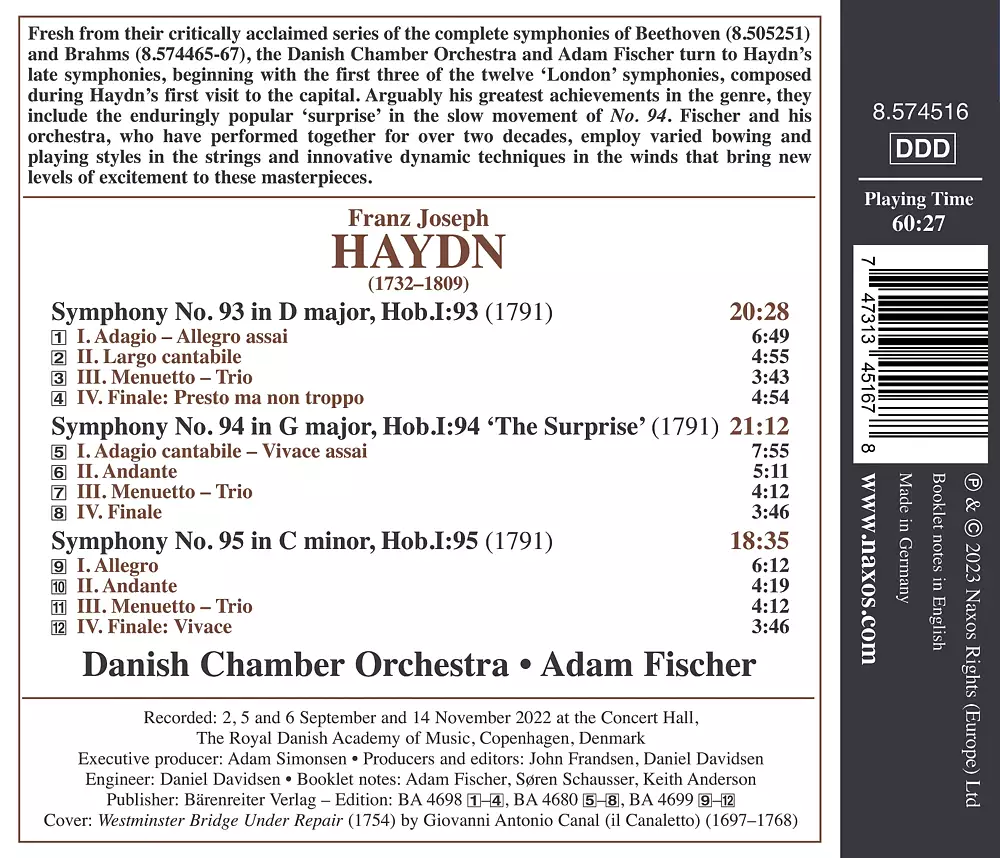 Haydn: Late Symphonies, Vol. 1