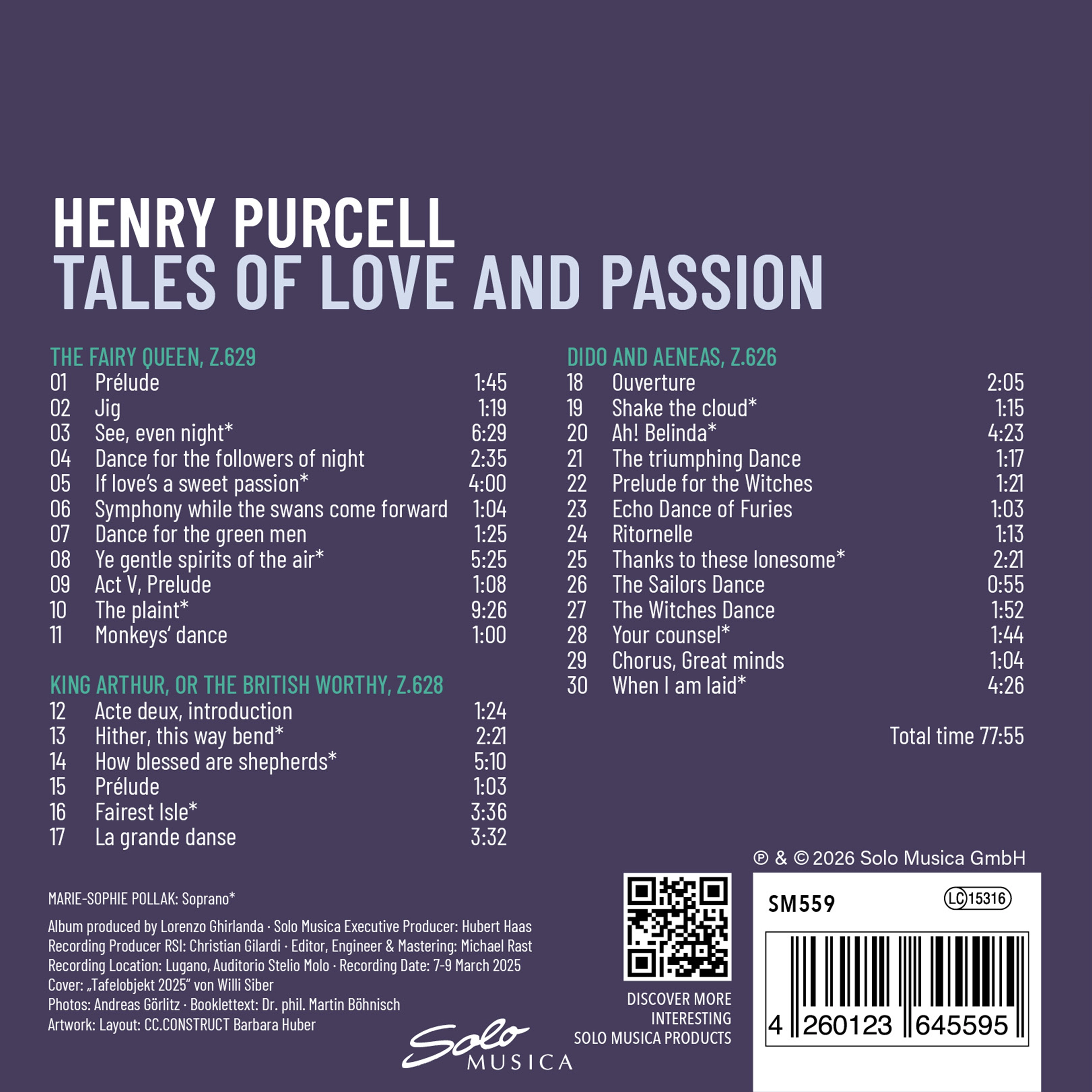 HENRY PURCELL - Tales Of Love And Passion