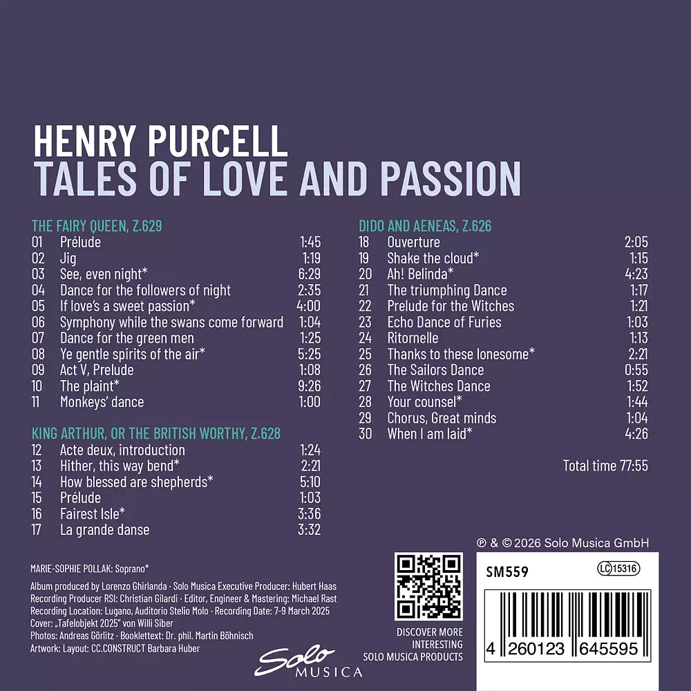 HENRY PURCELL - Tales Of Love And Passion