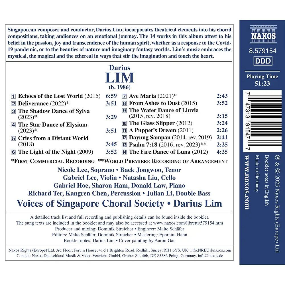 Darius Lim: Songs of Dreams