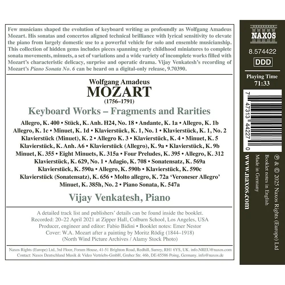 Mozart: Keyboard Works - Fragments and Rarities