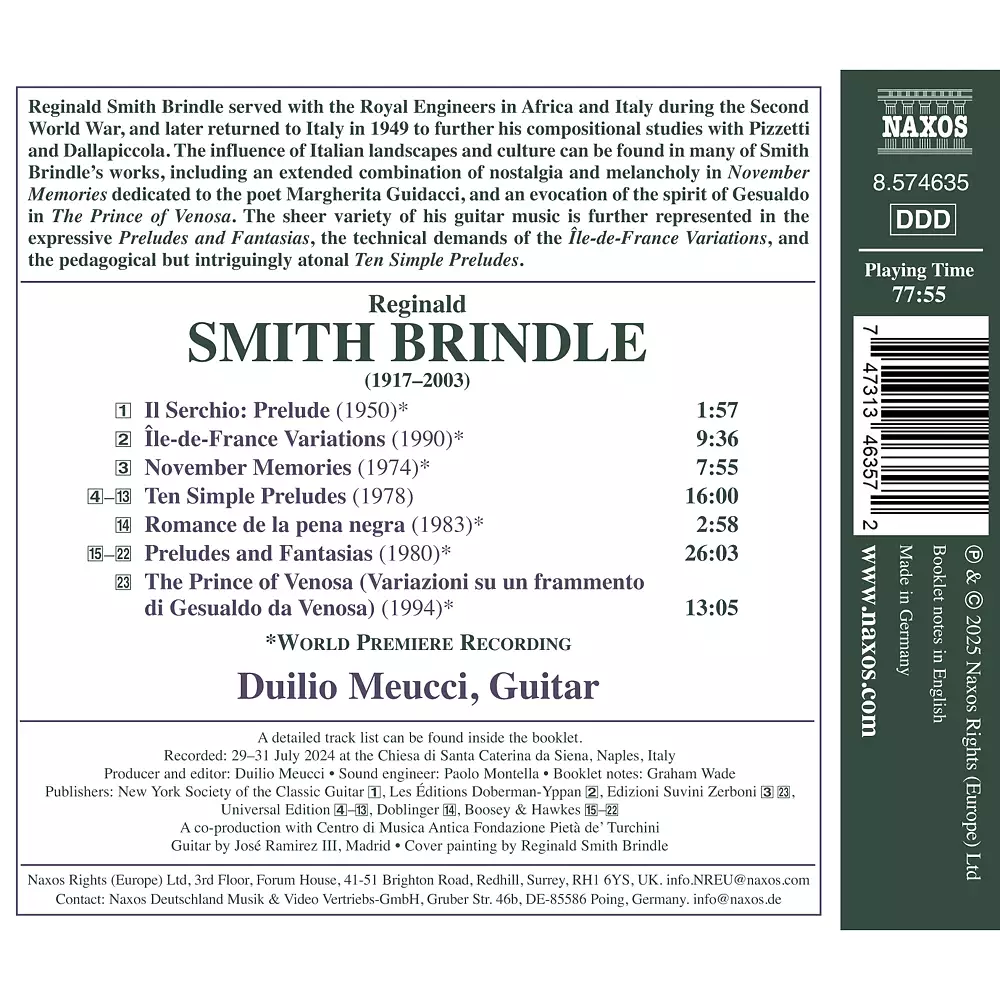 Smith Brindle: Complete Works for Solo Guitar, Vol. 3
