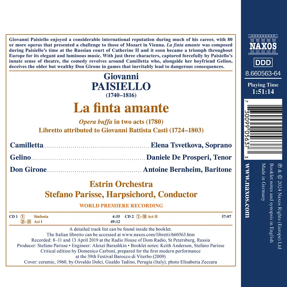Paisiello: La finta amante