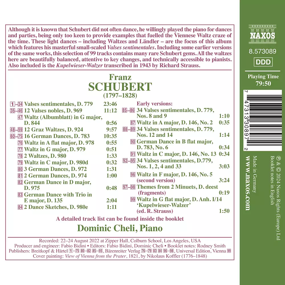 Schubert: Dances for Piano