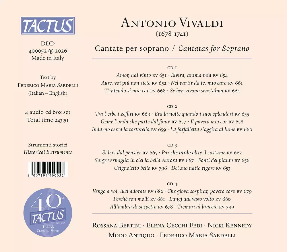 Vivaldi: Cantate per soprano