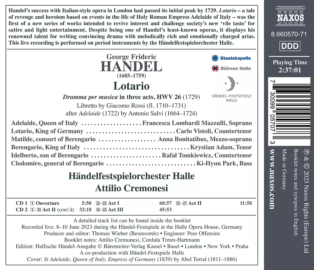 Handel: Lotario